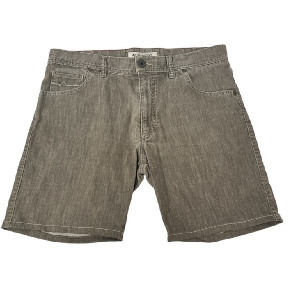 MEN'S ALBERTO MODERN FIT‎ 680 STONE JEAN SHORTS  LUXURY WAIST 35 (1701)